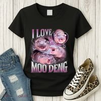Moo Deng Baby Pygmy Hippos Thailand Women's T-Shirt thumb 3