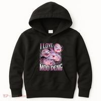 Moo Deng Baby Pygmy Hippos Thailand Kids Hoodie thumb 0