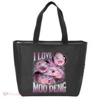 Moo Deng Baby Pygmy Hippos Thailand Tote Bag thumb 0