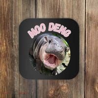 Moo Deng Bouncy Pig In Thai Picture The Cute Baby Hippo Gift Coaster thumb 0
