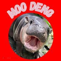 Moo Deng Bouncy Pig In Thai Picture The Cute Baby Hippo Gift Santa Hat thumb 1