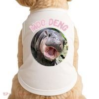 Moo Deng Bouncy Pig In Thai Picture The Cute Baby Hippo Gift Doggie Tank thumb 0
