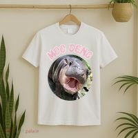Moo Deng Bouncy Pig In Thai Picture The Cute Baby Hippo Gift T-Shirt thumb 2