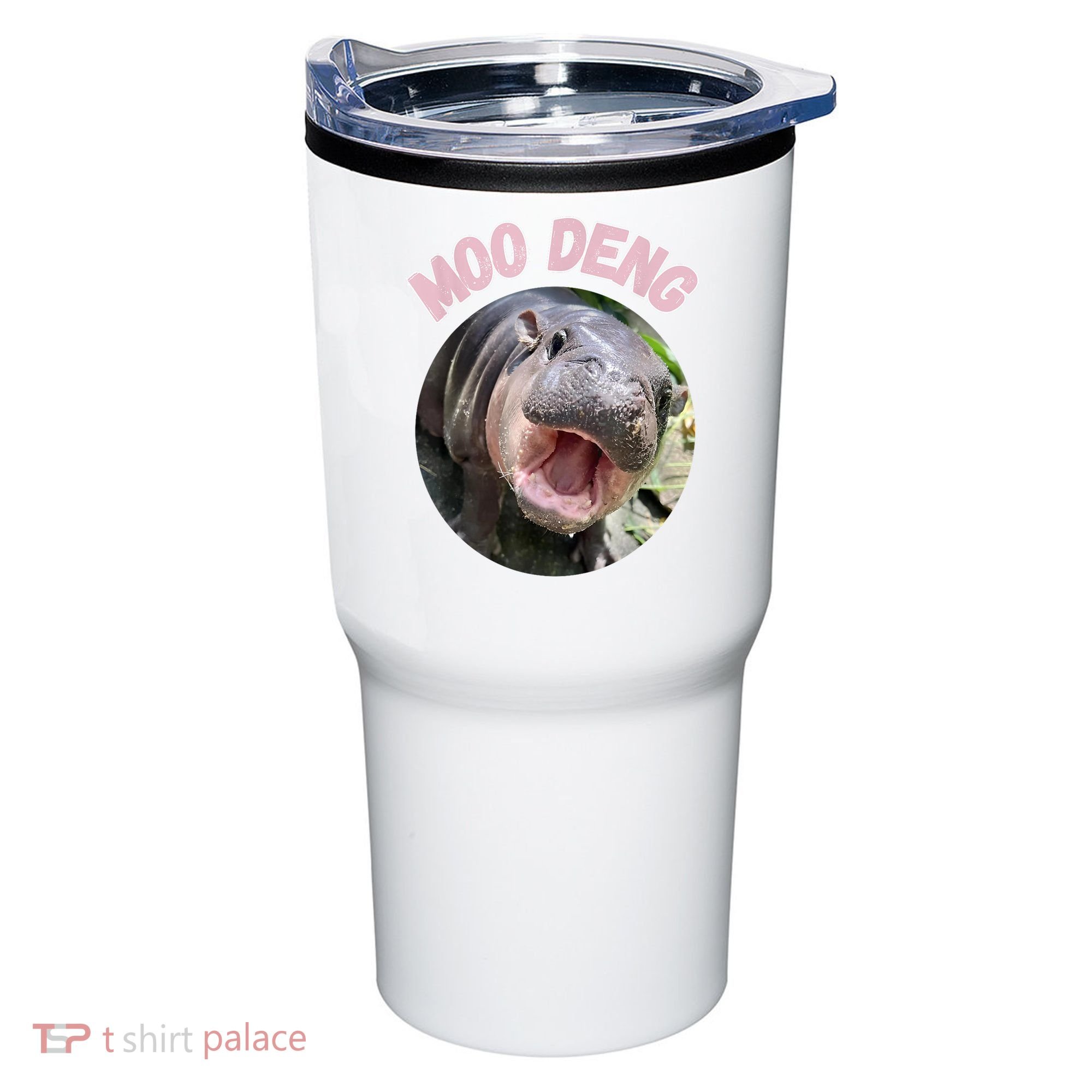 Moo Deng Bouncy Pig In Thai Picture The Cute Baby Hippo Gift Tumbler