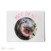 Moo Deng Bouncy Pig In Thai Picture The Cute Baby Hippo Gift Mousepad thumb 0