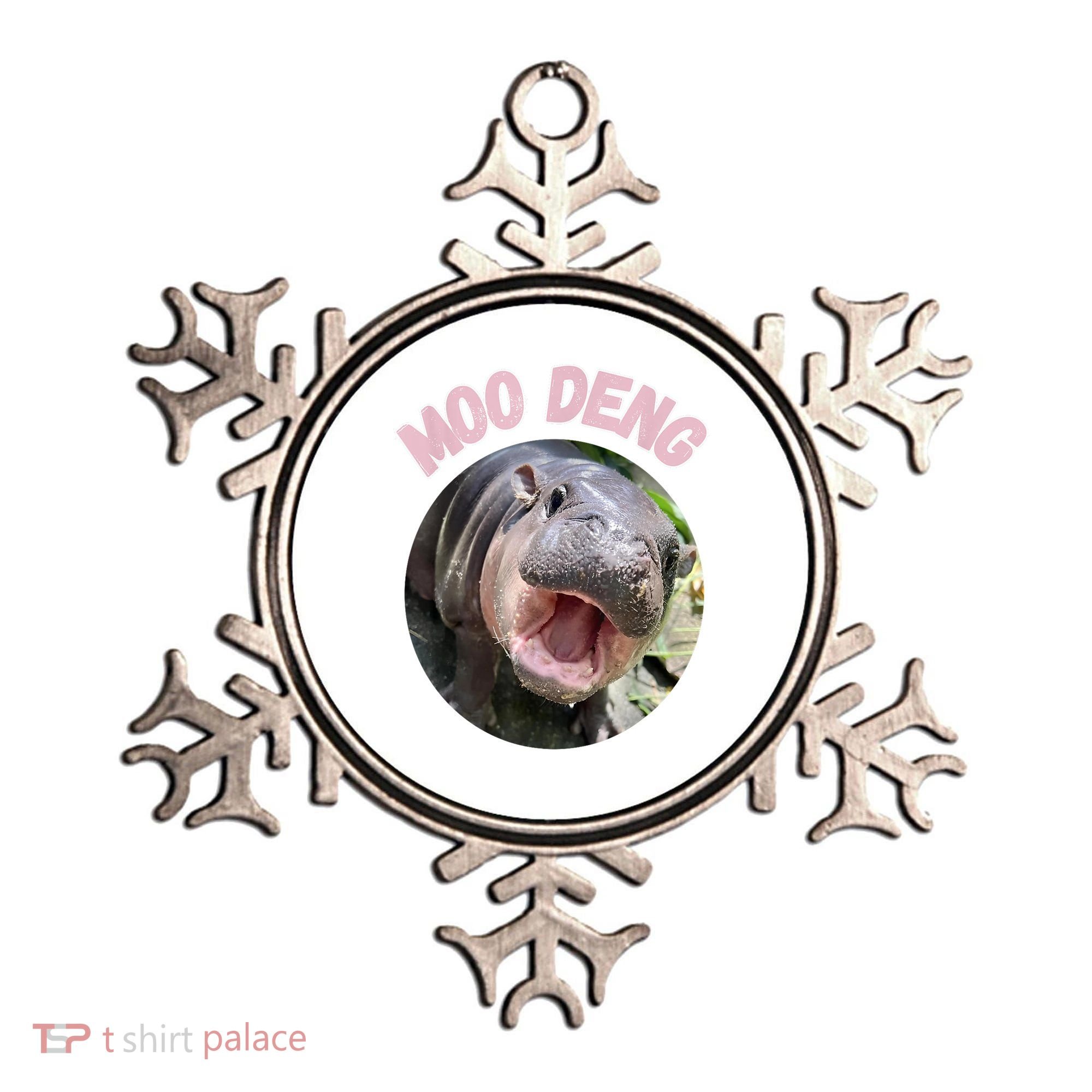 Moo Deng Bouncy Pig In Thai Picture The Cute Baby Hippo Gift Ornament