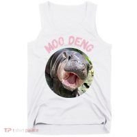 Moo Deng Bouncy Pig In Thai Picture The Cute Baby Hippo Gift Tank Top thumb 0