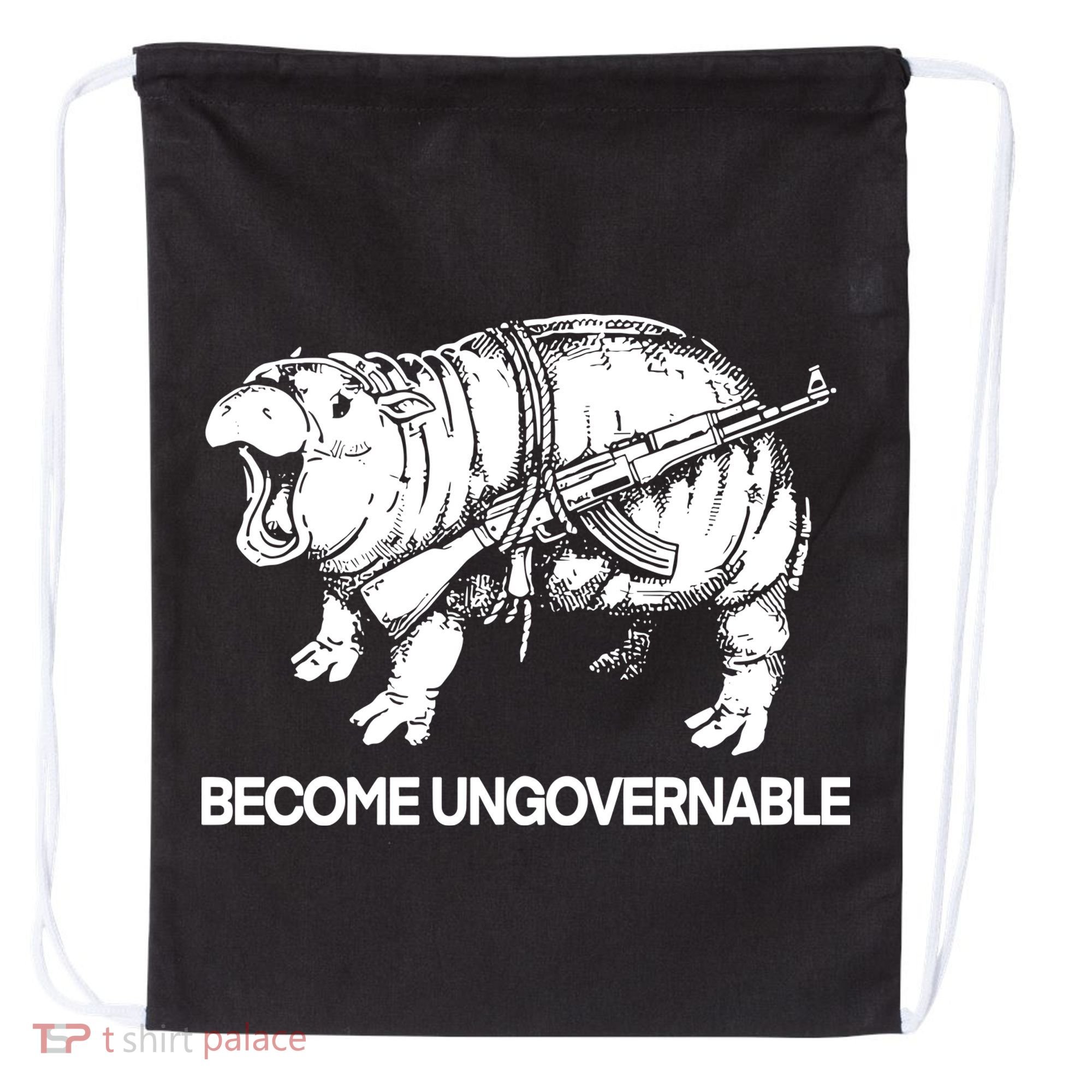 Moo Dang Become Ungovernable Drawstring Bag