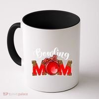 Mothers Day Bowling Mom Leopard Game Day Mom Life Cute Gift Coffee Mug thumb 0