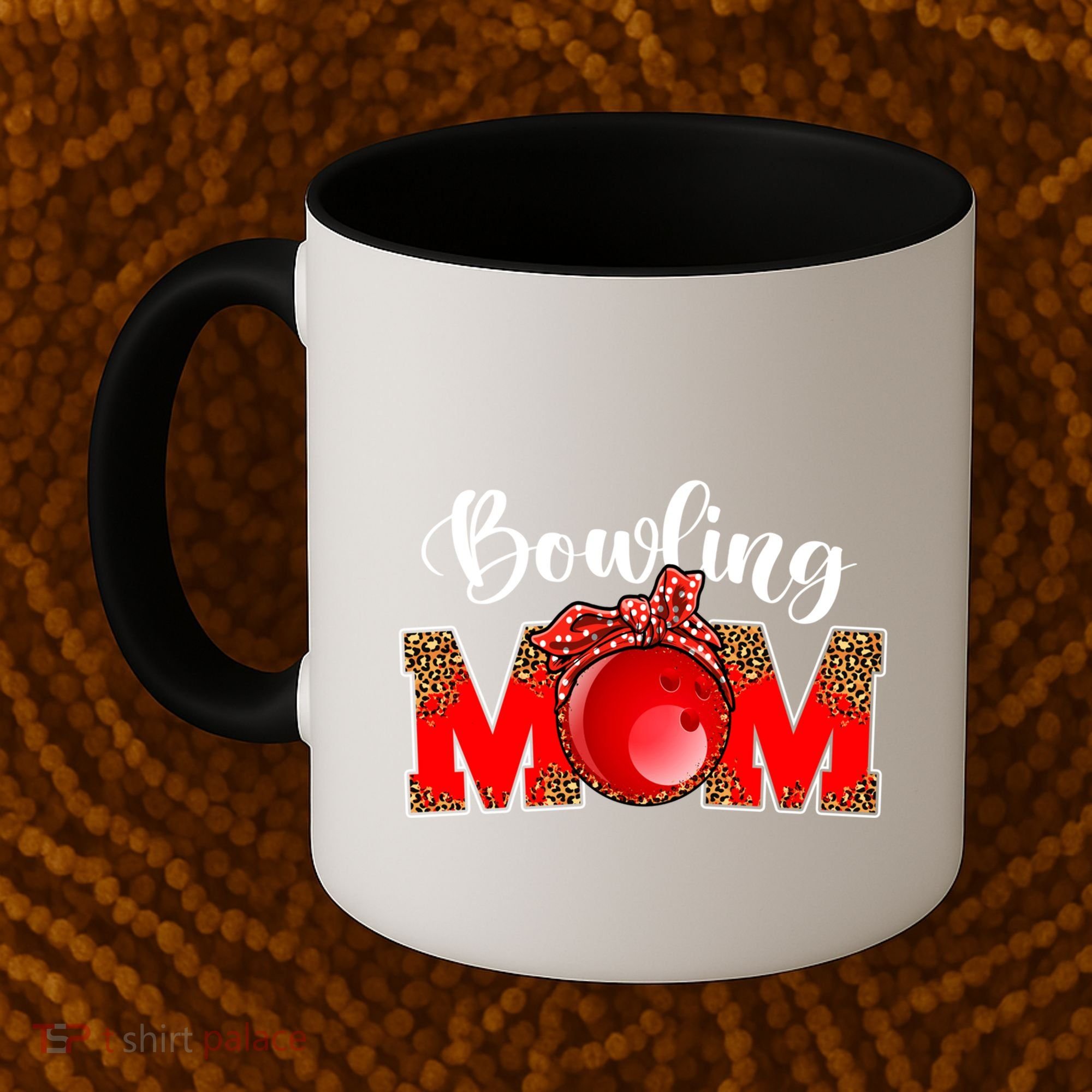 Mothers Day Bowling Mom Leopard Game Day Mom Life Cute Gift Coffee Mug