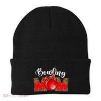 Mothers Day Bowling Mom Leopard Game Day Mom Life Cute Gift Beanie thumb 0