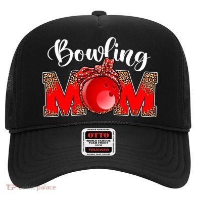 Mothers Day Bowling Mom Leopard Game Day Mom Life Cute Gift Hat
