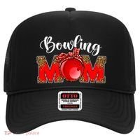 Mothers Day Bowling Mom Leopard Game Day Mom Life Cute Gift Hat thumb 0