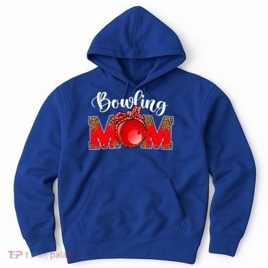 Mothers Day Bowling Mom Leopard Game Day Mom Life Cute Gift Hoodie