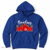 Mothers Day Bowling Mom Leopard Game Day Mom Life Cute Gift Hoodie thumb 0
