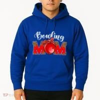 Mothers Day Bowling Mom Leopard Game Day Mom Life Cute Gift Hoodie thumb 2
