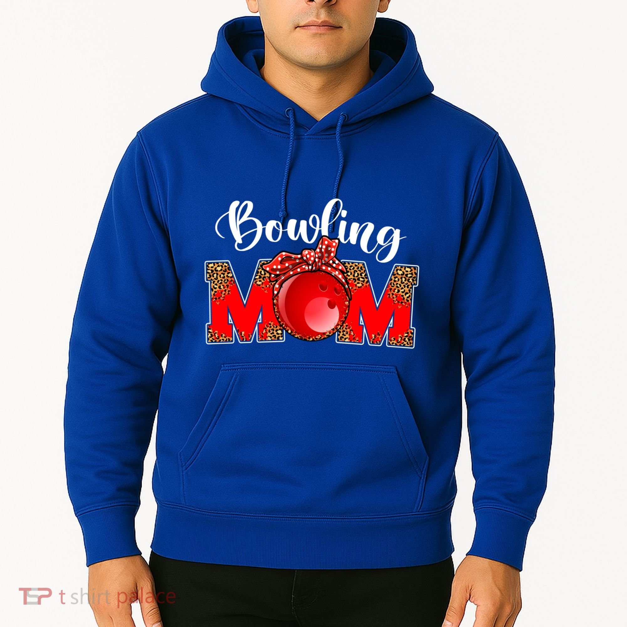 Mothers Day Bowling Mom Leopard Game Day Mom Life Cute Gift Hoodie