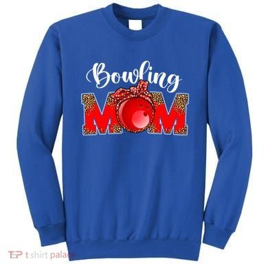 Mothers Day Bowling Mom Leopard Game Day Mom Life Cute Gift Sweatshirt