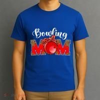 Mothers Day Bowling Mom Leopard Game Day Mom Life Cute Gift T-Shirt thumb 3