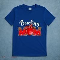 Mothers Day Bowling Mom Leopard Game Day Mom Life Cute Gift T-Shirt thumb 5