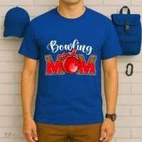 Mothers Day Bowling Mom Leopard Game Day Mom Life Cute Gift T-Shirt thumb 6