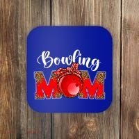 Mothers Day Bowling Mom Leopard Game Day Mom Life Cute Gift Coaster thumb 0