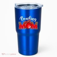 Mothers Day Bowling Mom Leopard Game Day Mom Life Cute Gift Tumbler thumb 0