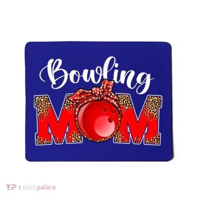 Mothers Day Bowling Mom Leopard Game Day Mom Life Cute Gift Mousepad