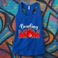 Mothers Day Bowling Mom Leopard Game Day Mom Life Cute Gift Women's Tank Top thumb 3