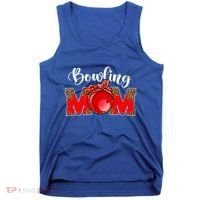 Mothers Day Bowling Mom Leopard Game Day Mom Life Cute Gift Tank Top thumb 0