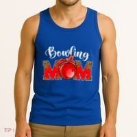 Mothers Day Bowling Mom Leopard Game Day Mom Life Cute Gift Tank Top thumb 3