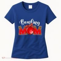 Mothers Day Bowling Mom Leopard Game Day Mom Life Cute Gift Women's T-Shirt thumb 0