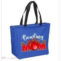 Mothers Day Bowling Mom Leopard Game Day Mom Life Cute Gift Tote Bag thumb 2