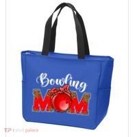Mothers Day Bowling Mom Leopard Game Day Mom Life Cute Gift Tote Bag thumb 3