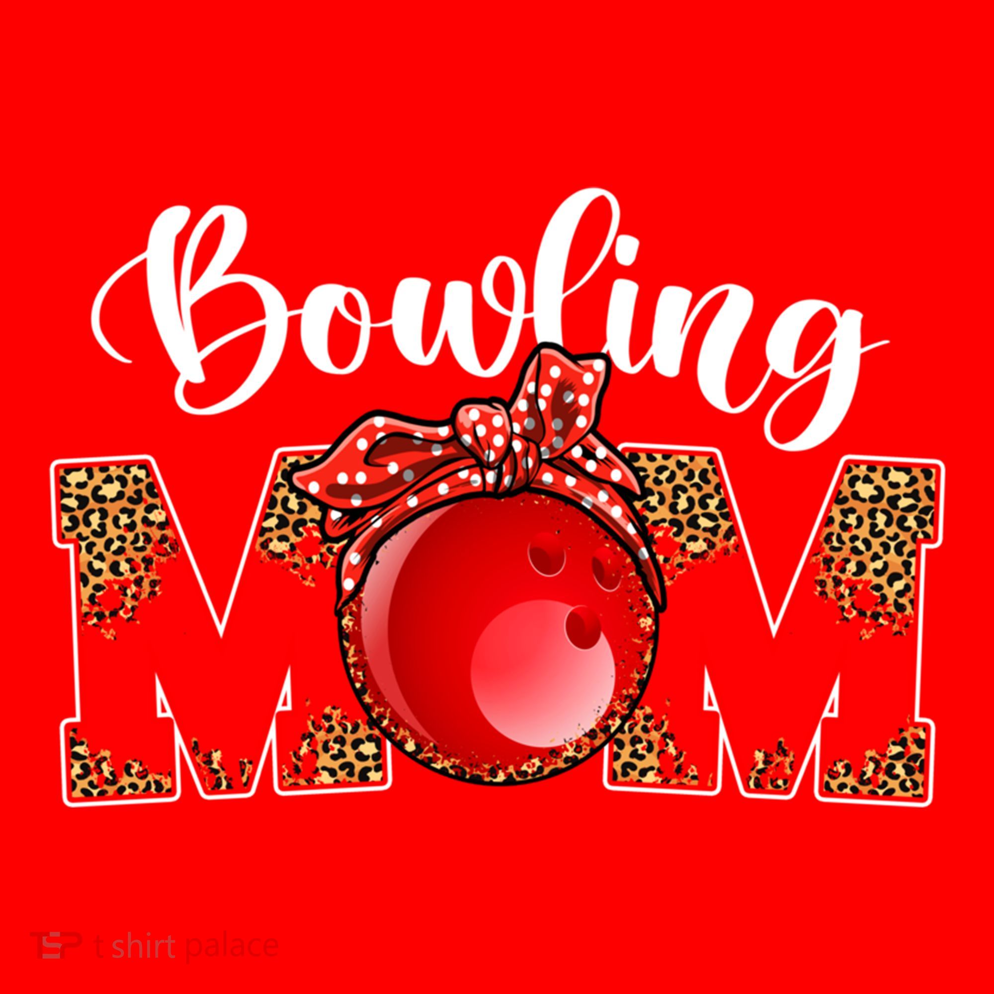 Mothers Day Bowling Mom Leopard Game Day Mom Life Cute Gift Santa Hat