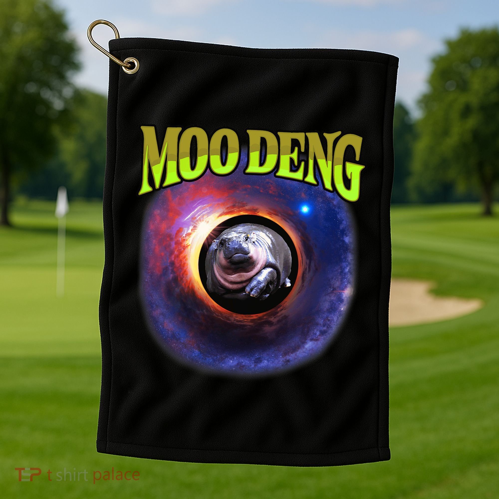 Moo Deng Baby Hippo Golf Towel