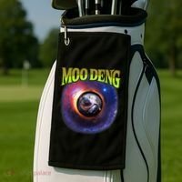 Moo Deng Baby Hippo Golf Towel thumb 2