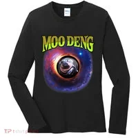 Moo Deng Baby Hippo Women's Long Sleeve Shirt thumb 0