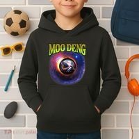 Moo Deng Baby Hippo Kids Hoodie thumb 2