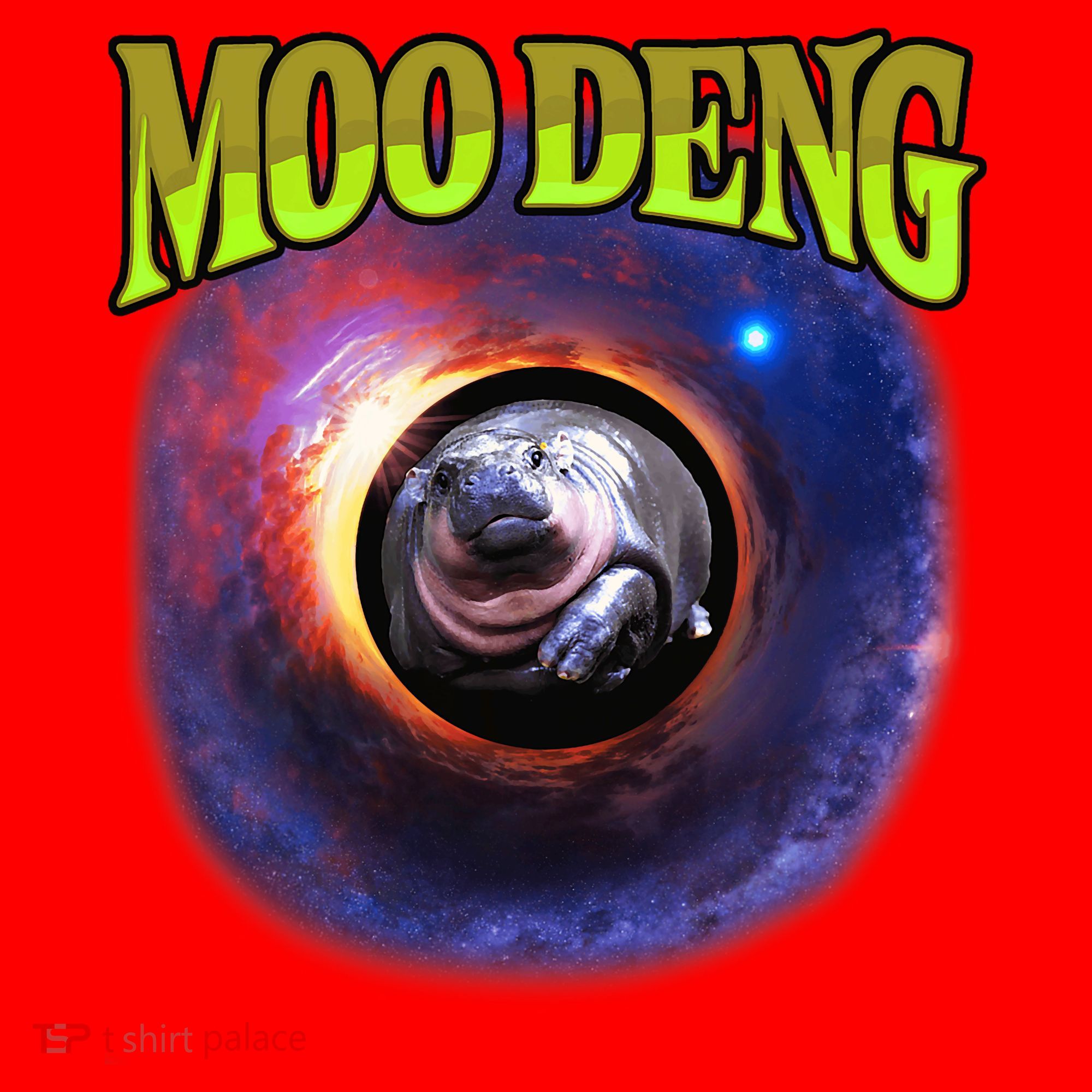 Moo Deng Baby Hippo Santa Hat