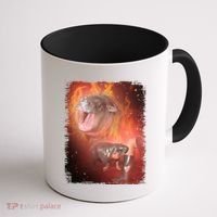 Moo Deng Bouncy Pig In Thai Fire Picture The Cute Baby Hippo Coffee Mug thumb 1