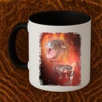 Moo Deng Bouncy Pig In Thai Fire Picture The Cute Baby Hippo Coffee Mug thumb 2