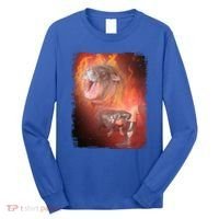 Moo Deng Bouncy Pig In Thai Fire Picture The Cute Baby Hippo Long Sleeve Shirt thumb 0