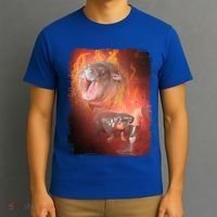 Moo Deng Bouncy Pig In Thai Fire Picture The Cute Baby Hippo T-Shirt thumb 3