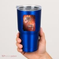 Moo Deng Bouncy Pig In Thai Fire Picture The Cute Baby Hippo Tumbler thumb 2