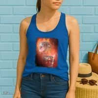 Moo Deng Bouncy Pig In Thai Fire Picture The Cute Baby Hippo Women's Tank Top thumb 2