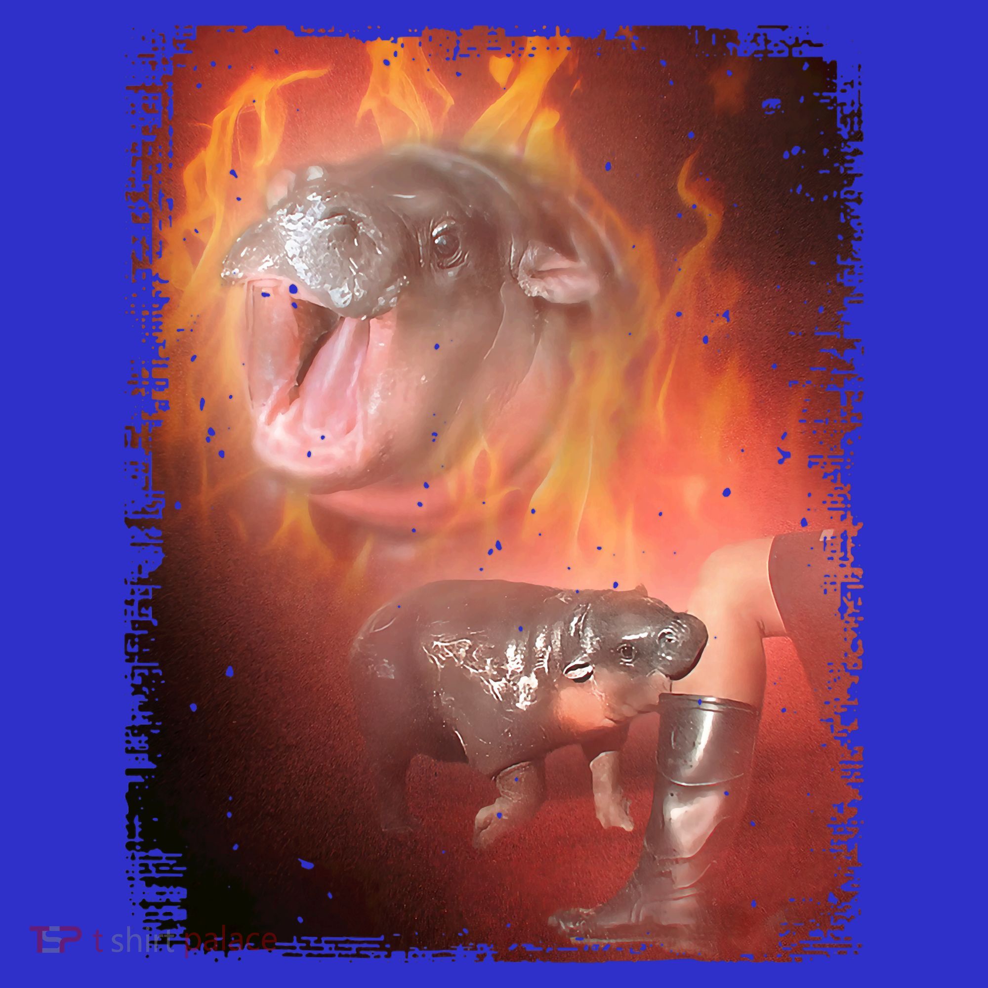 Moo Deng Bouncy Pig In Thai Fire Picture The Cute Baby Hippo Women's Tank Top