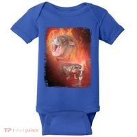 Moo Deng Bouncy Pig In Thai Fire Picture The Cute Baby Hippo Baby Bodysuit thumb 0