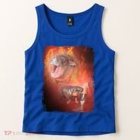 Moo Deng Bouncy Pig In Thai Fire Picture The Cute Baby Hippo Tank Top thumb 2