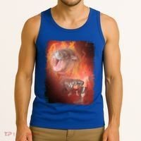 Moo Deng Bouncy Pig In Thai Fire Picture The Cute Baby Hippo Tank Top thumb 3